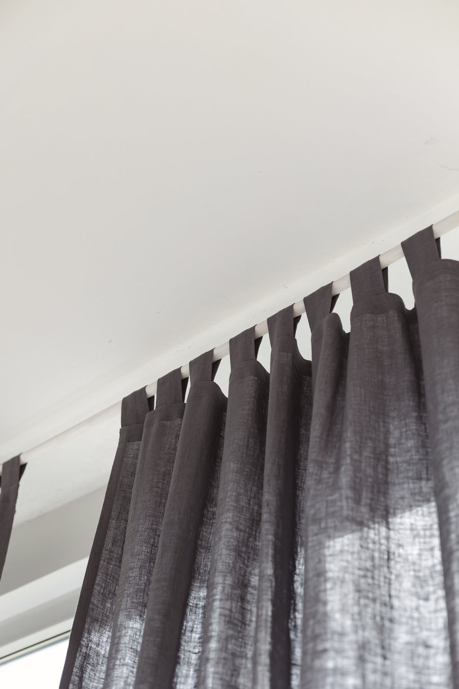 linen curtain with tabs