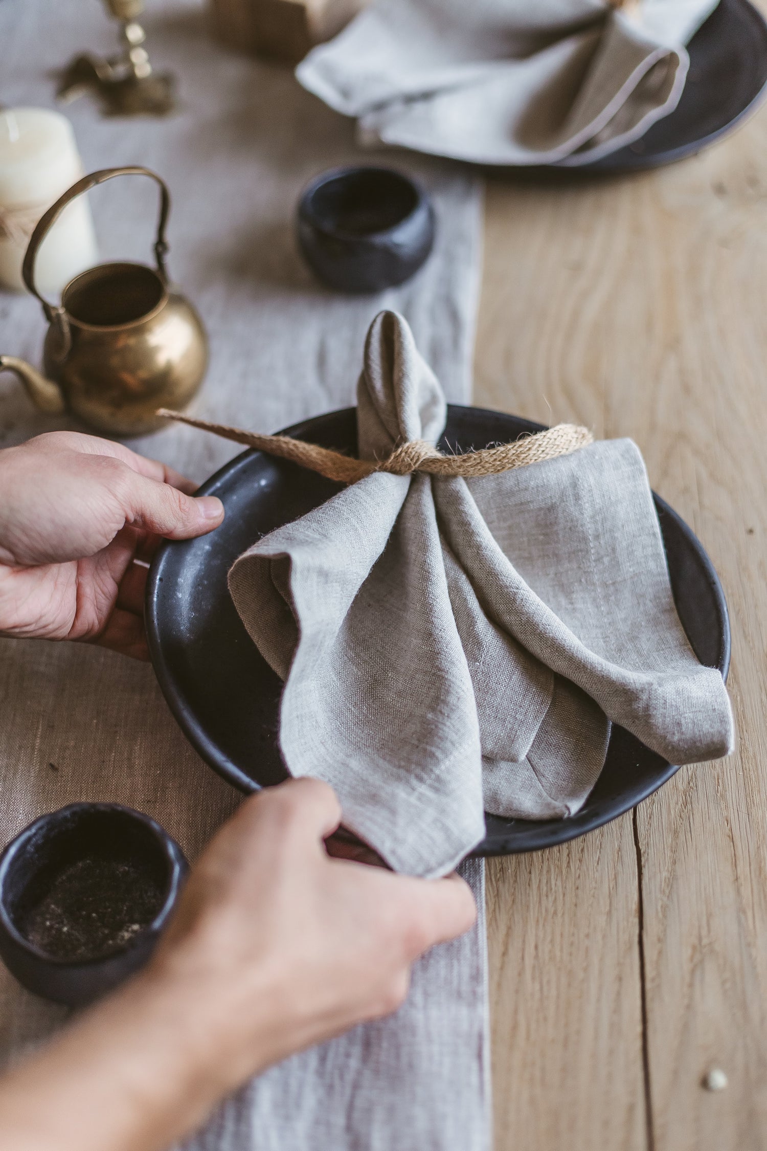 Natural Light Linen Napkins Set Of 2