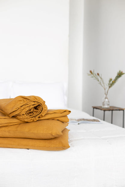Amber Linen Sheets Set