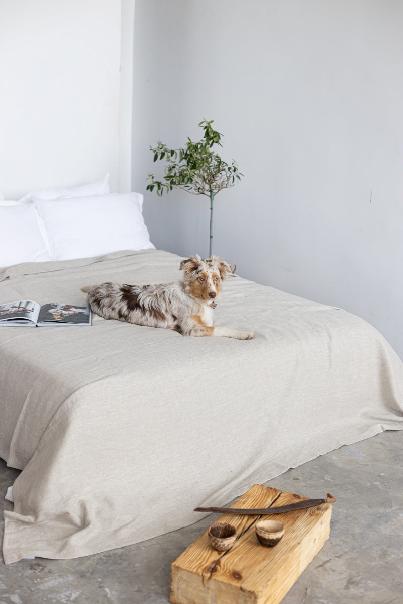 linen bedspread