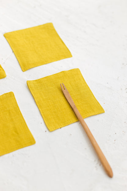linen coasters set