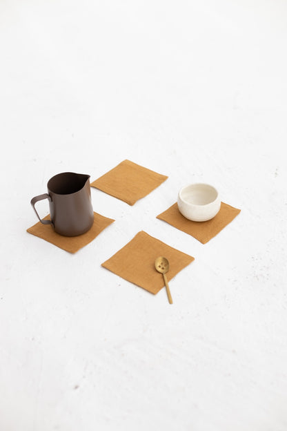 linen coasters set
