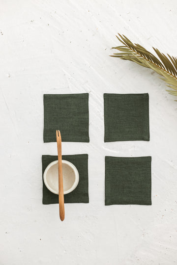 linen coasters set