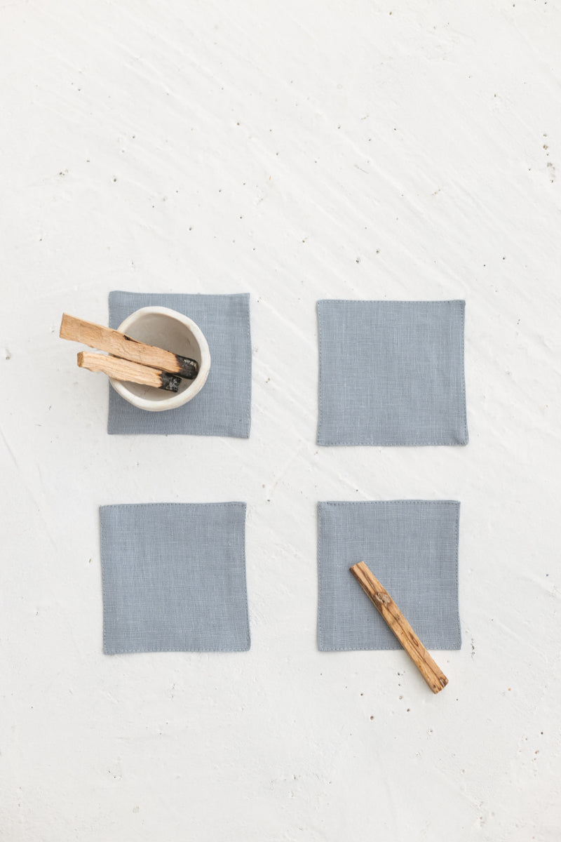 linen coasters set
