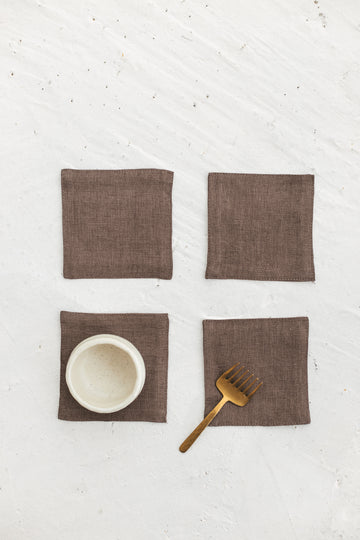 linen coasters set