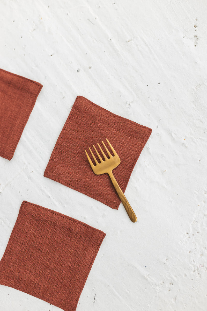 linen coasters set