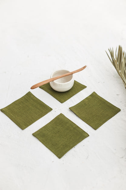 linen coasters set