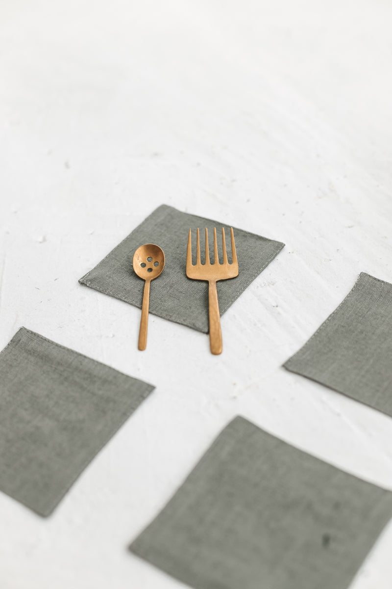 linen coasters set