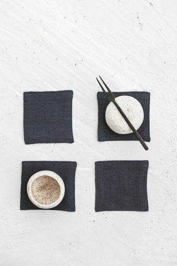 linen coasters set