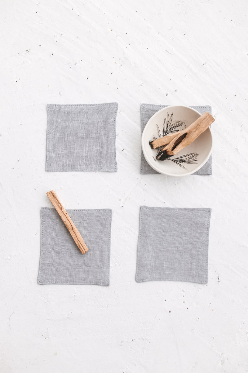 linen coasters set