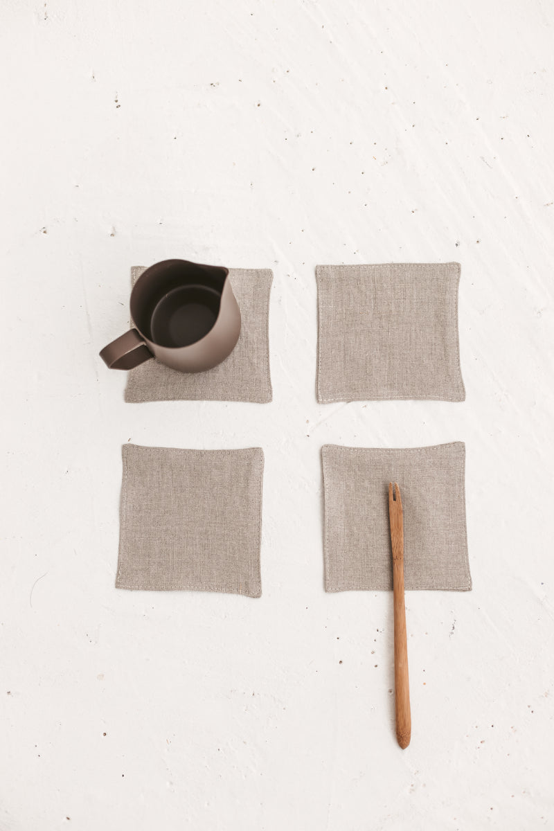linen coasters set