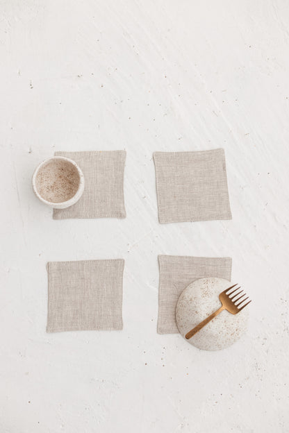 linen coasters set