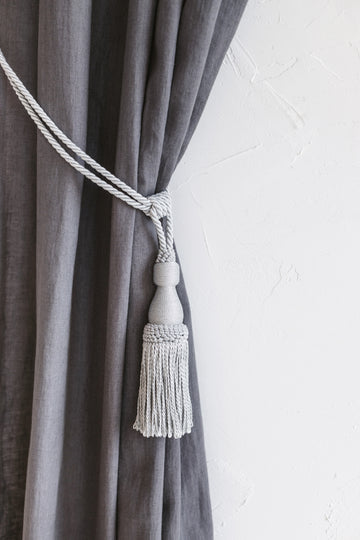 linen tassel tie back