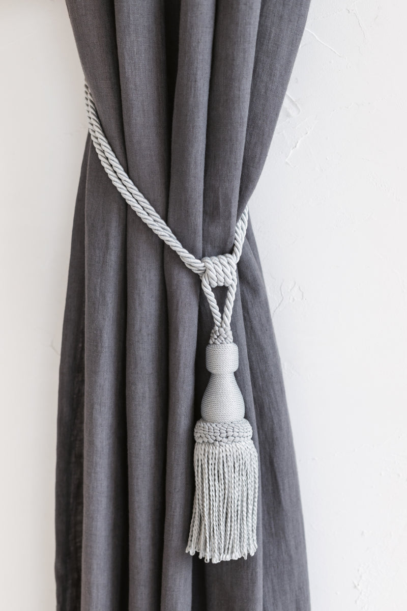 linen tassel tie back