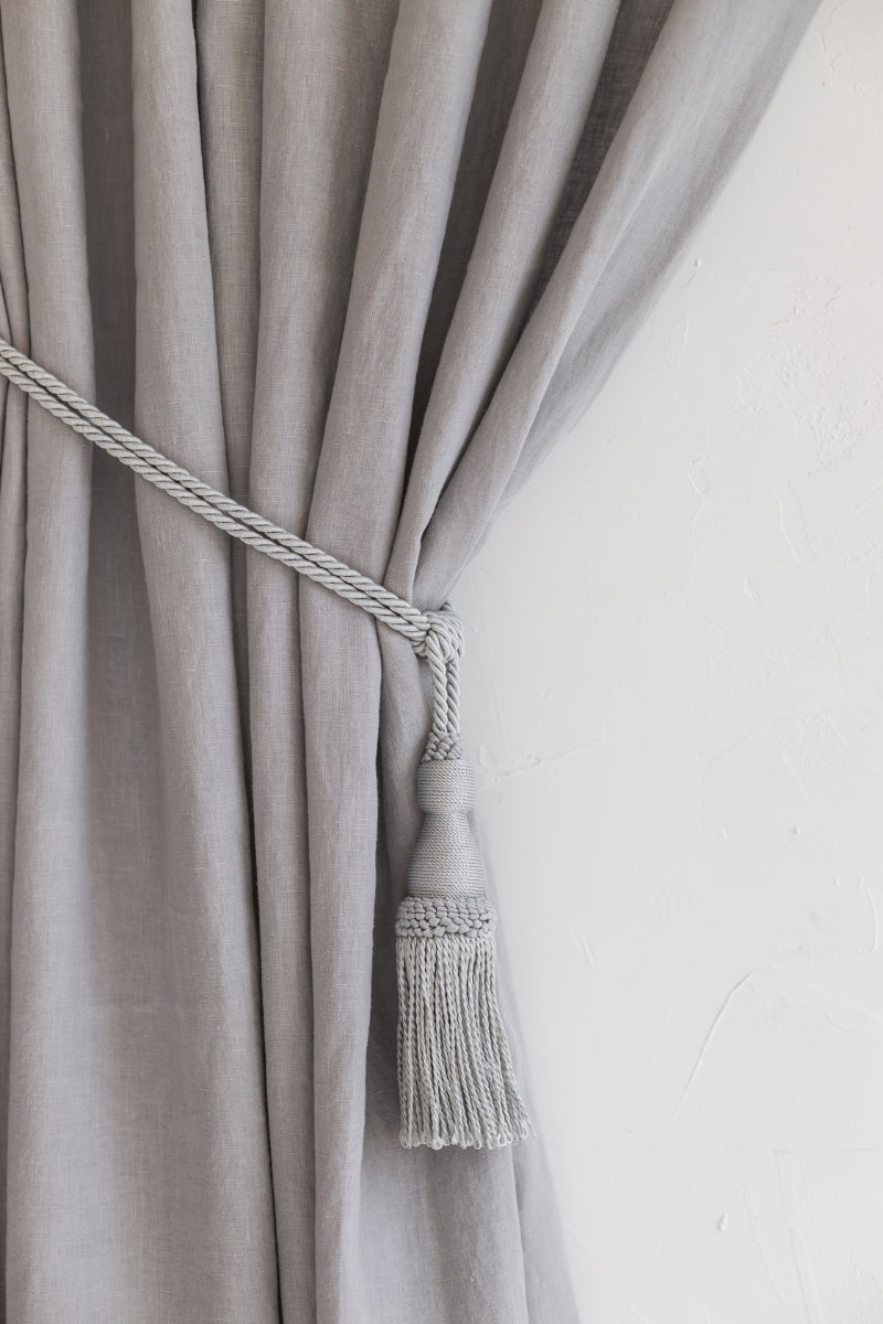 linen tassel tie back