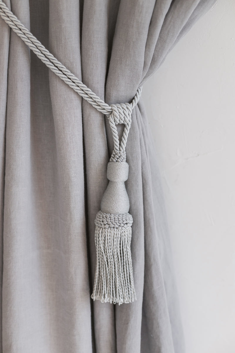 linen tassel tie back