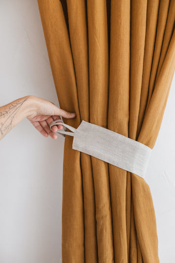 linen tie back