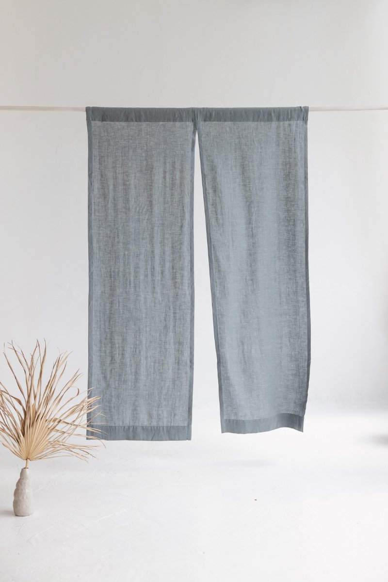 Pigeon gray Linen Japanese Noren Curtain