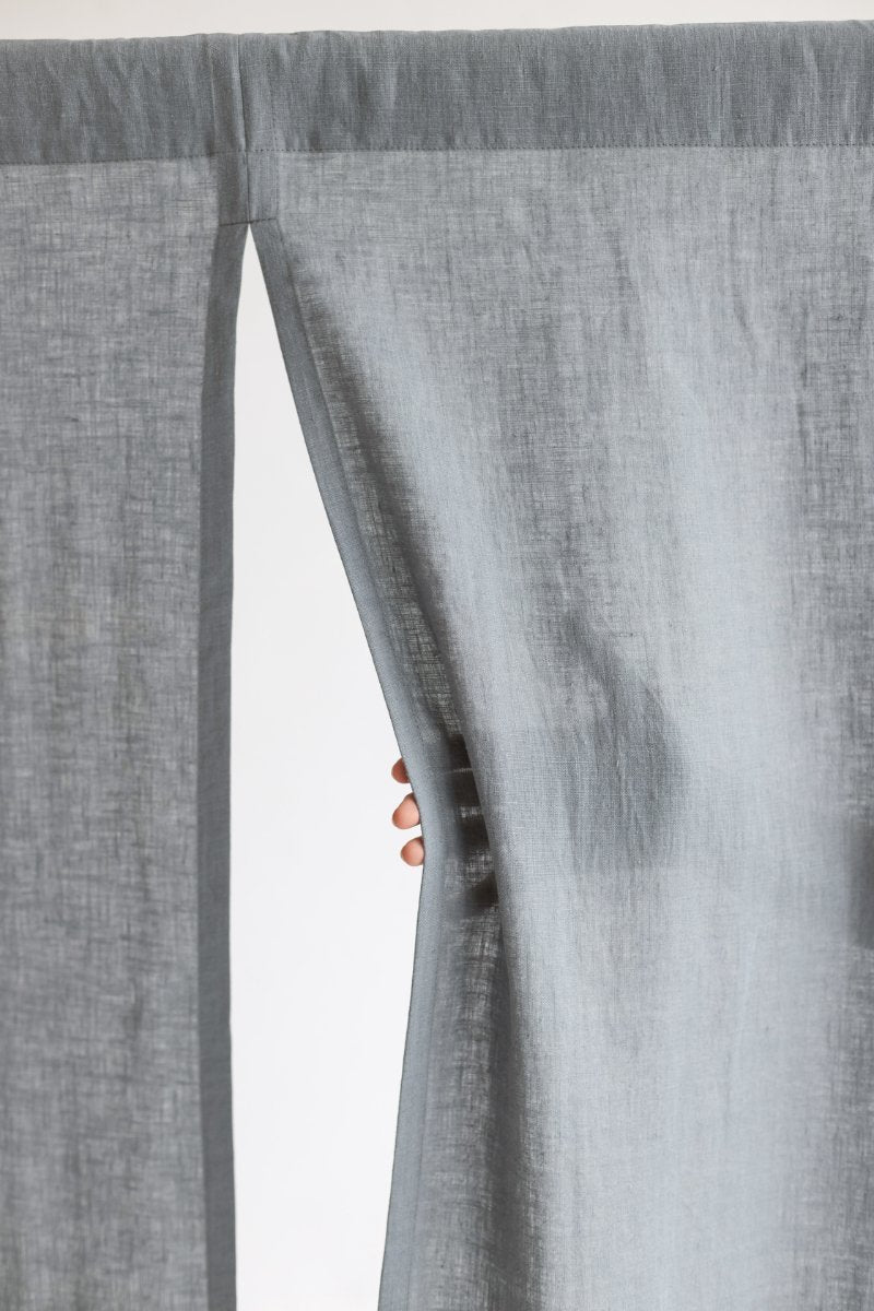 Pigeon gray Linen Japanese Noren Curtain