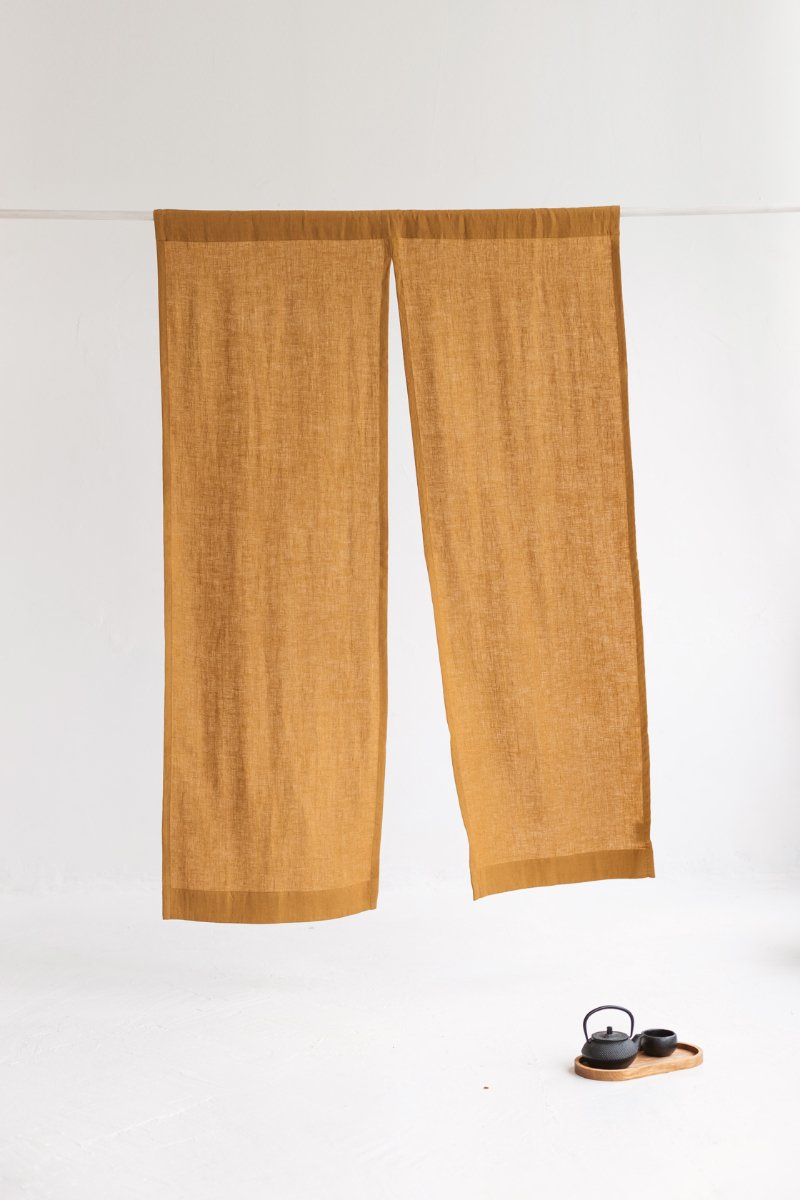 Amber Linen Japanese Noren Curtain