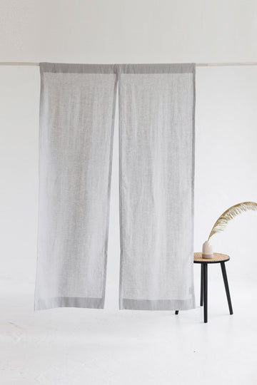 Cloud grey Linen Japanese Noren Curtain