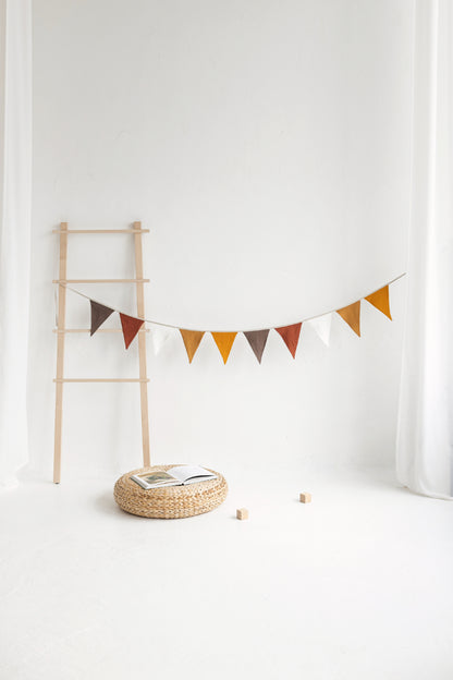 linen flag bunting