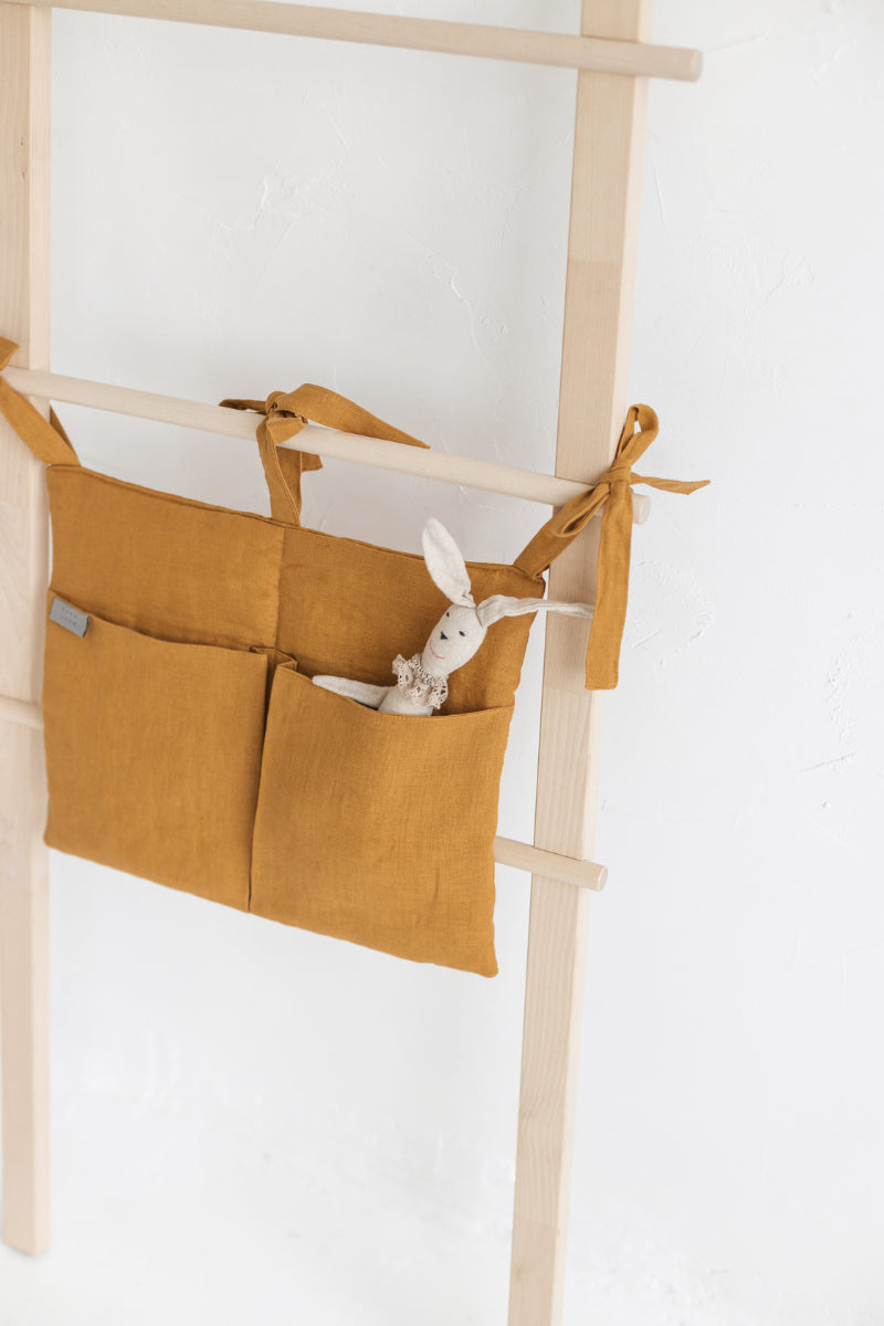 linen nursery pocket organizer