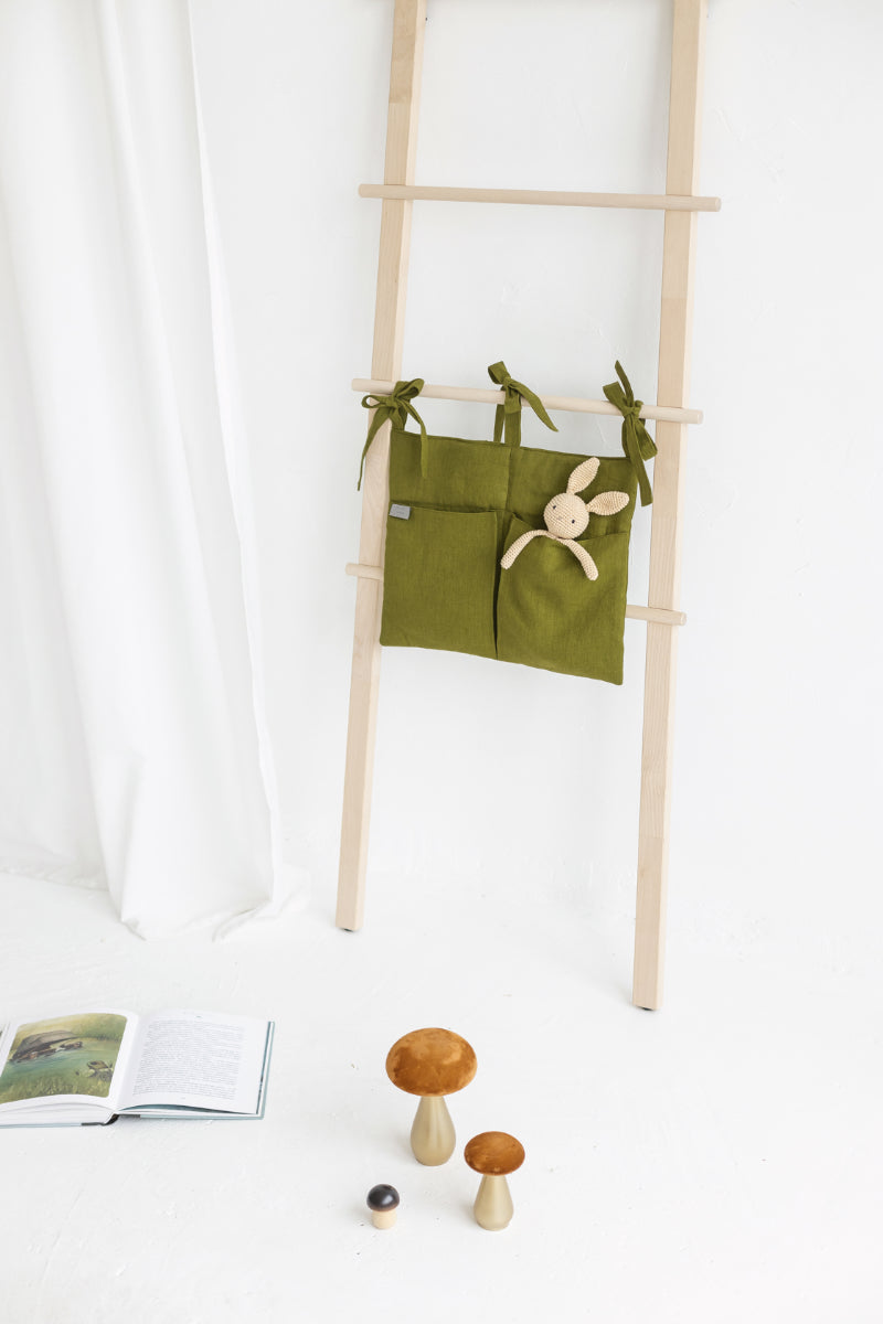 linen nursery pocket organizer