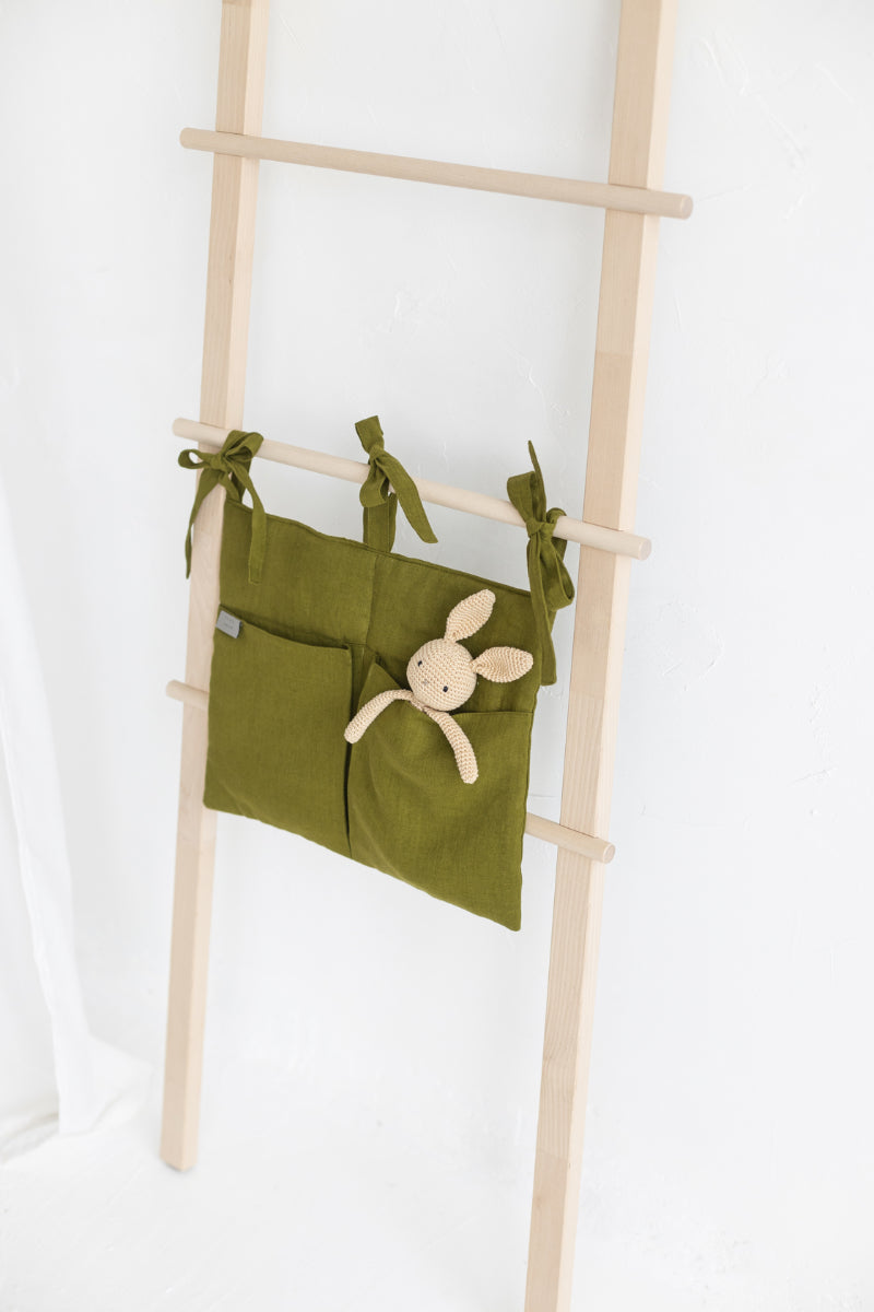 linen nursery pocket organizer