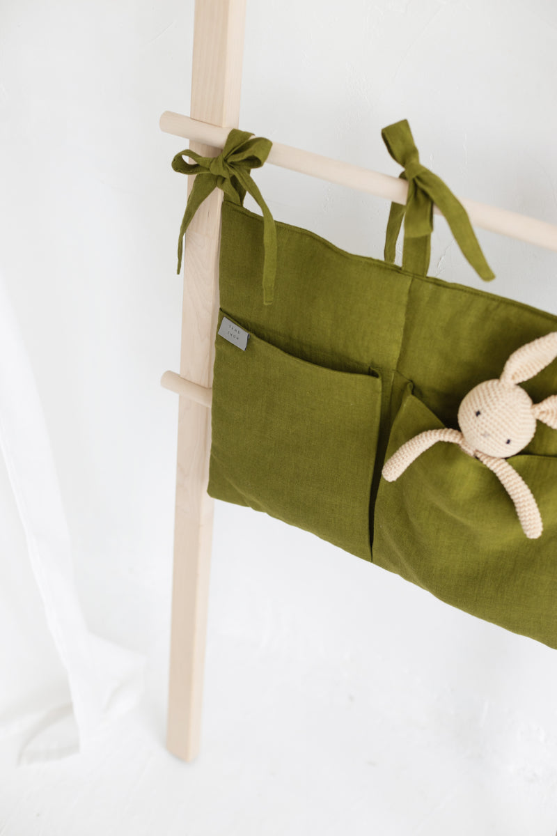 linen nursery pocket organizer