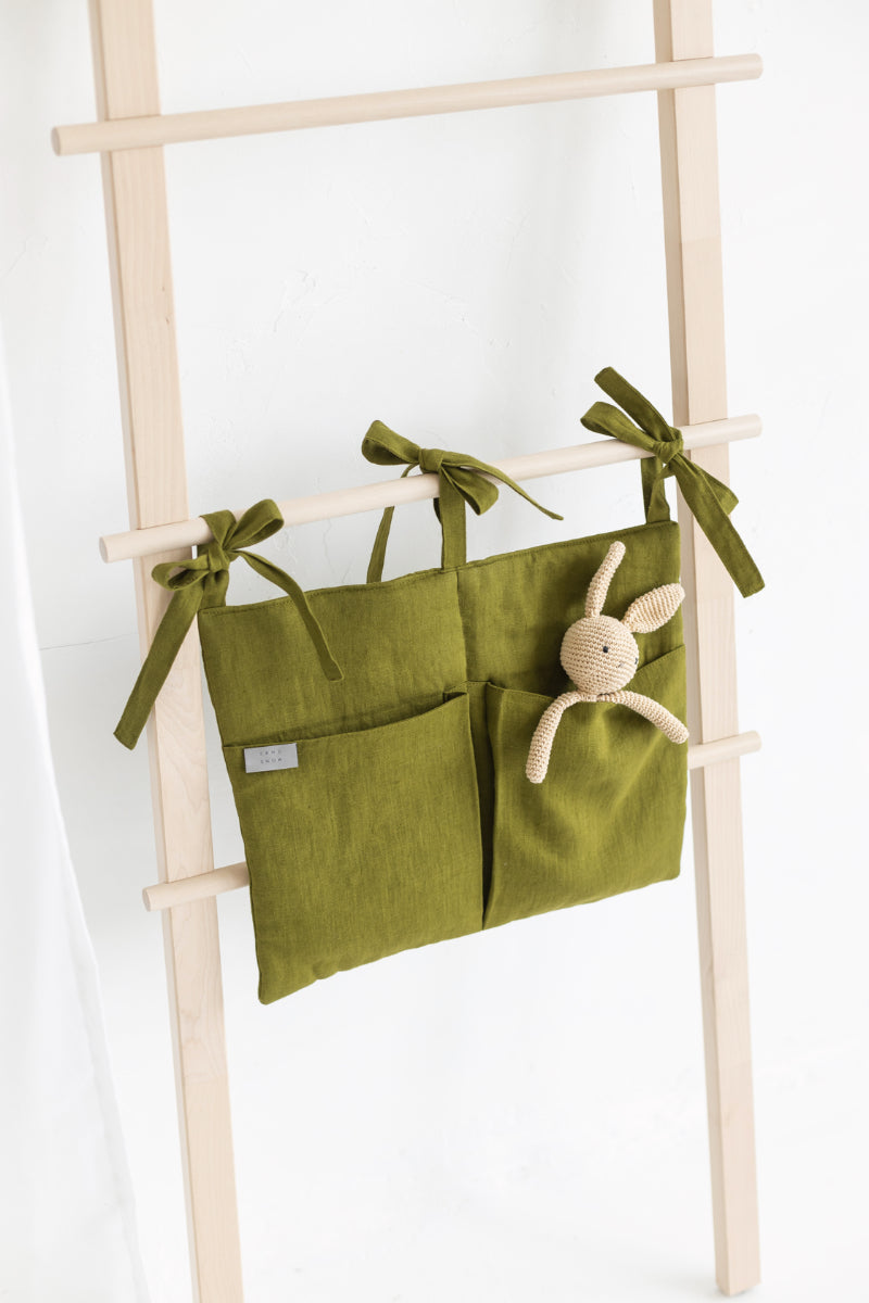 linen nursery pocket organizer