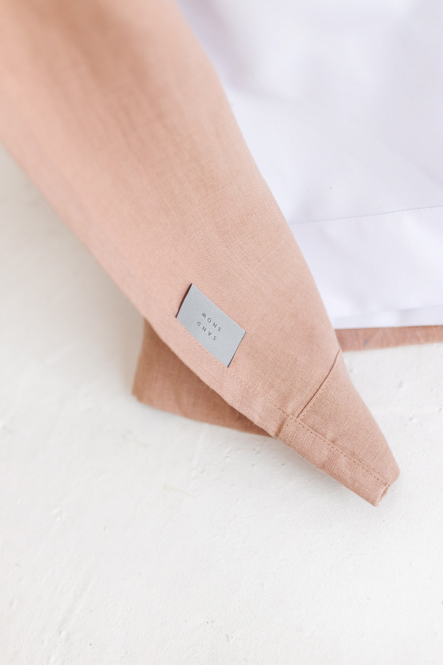 Waterproof Peach Linen Shower Curtain 140cm / 55'' width