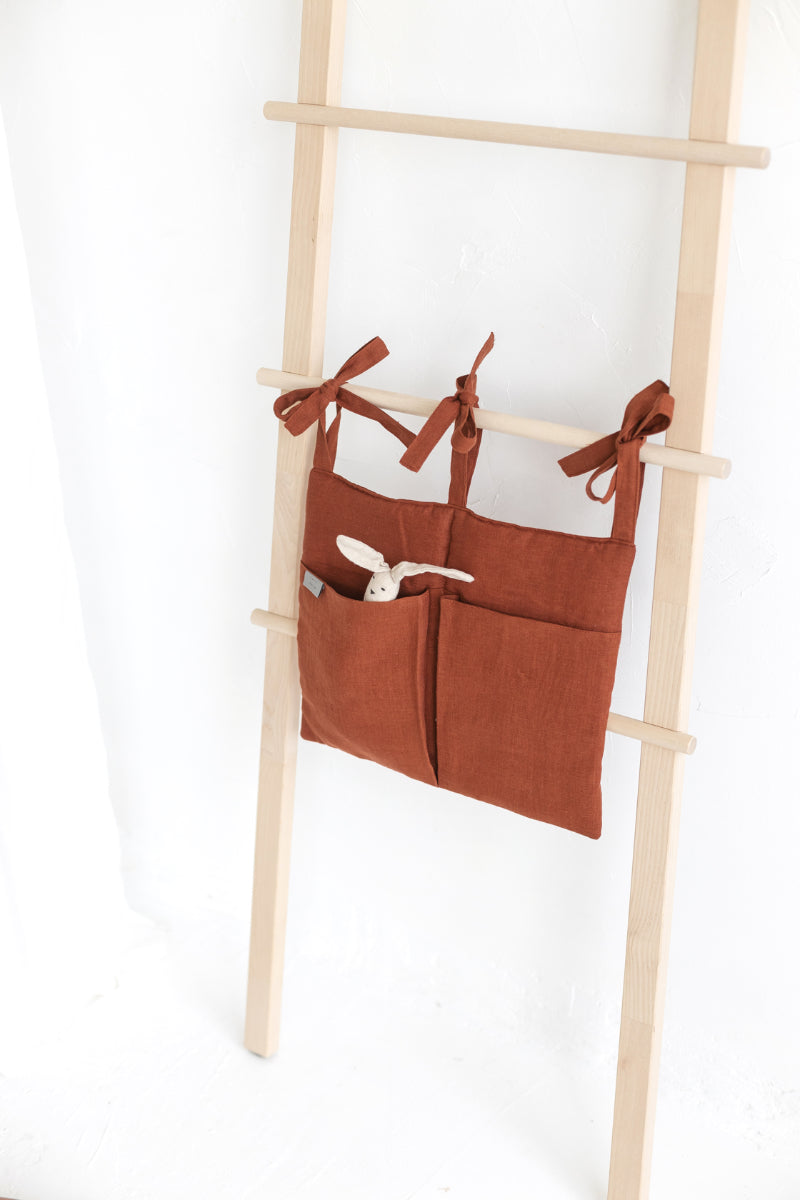 linen nursery pocket organizer