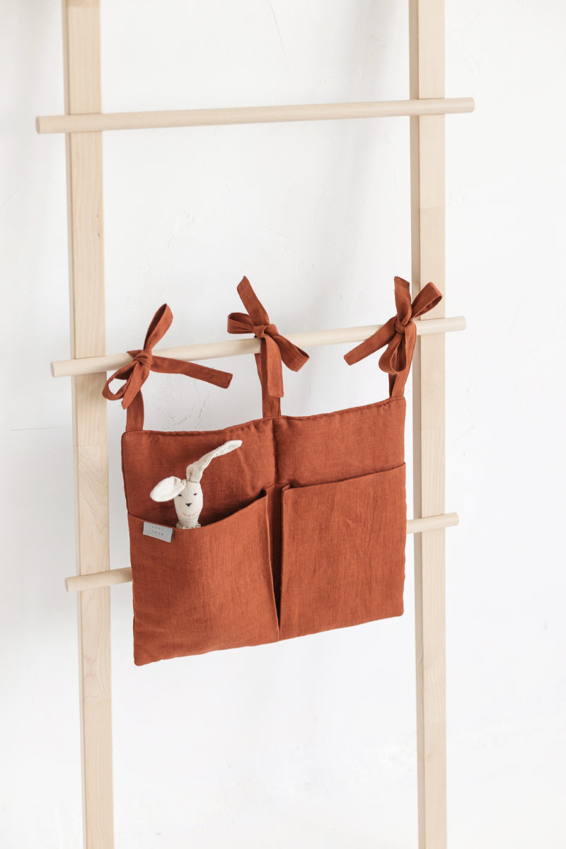 linen nursery pocket organizer