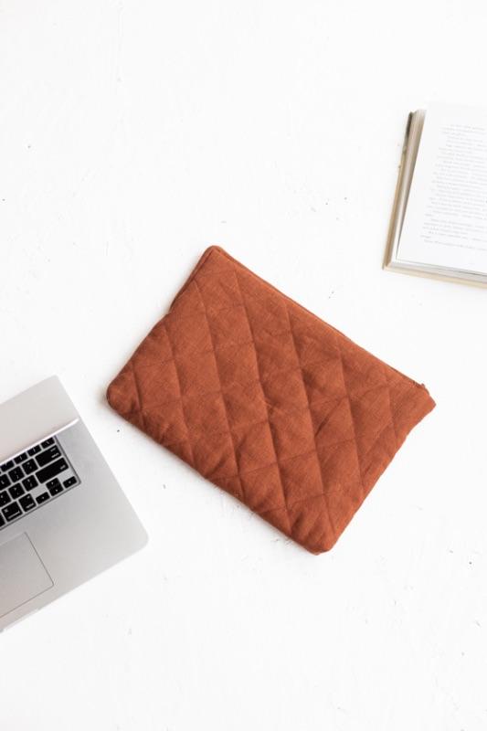 linen laptop case
