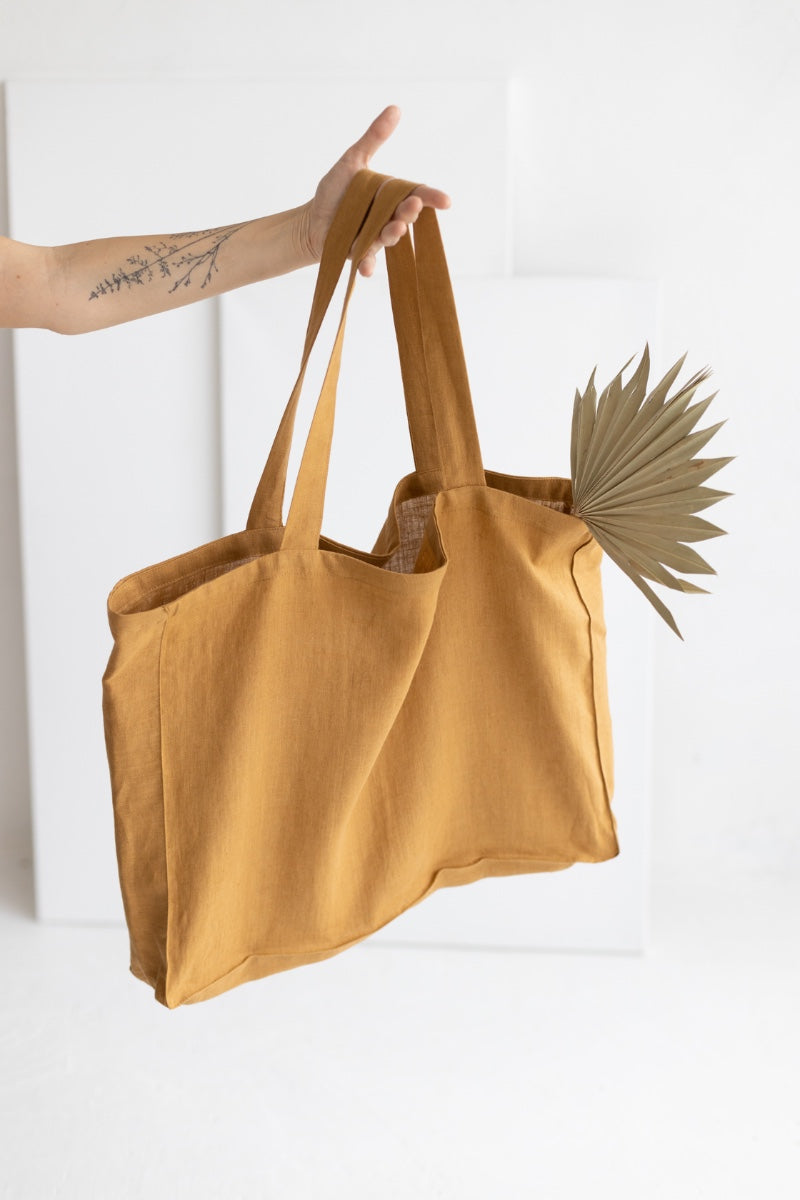 Large Linen Tote Bag
