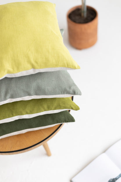 decorative linen pillow cover