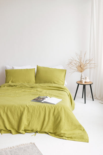 Lime Linen Bedding Set