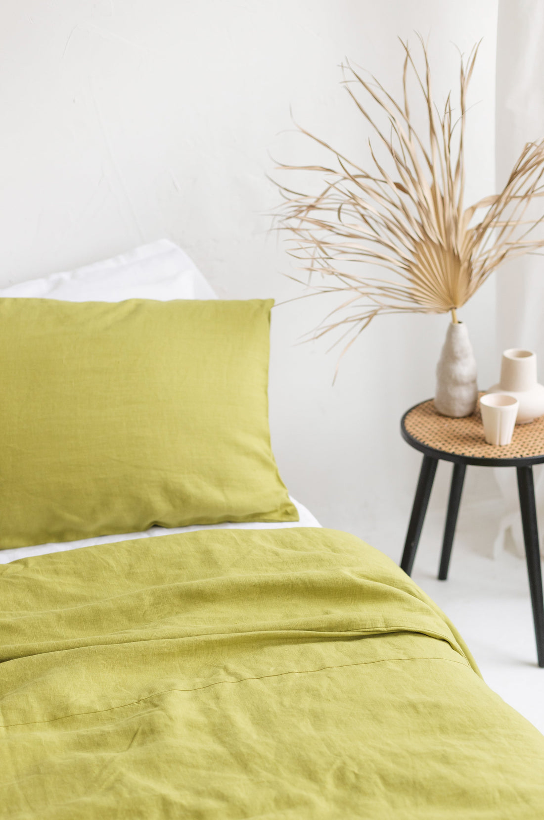 Lime Linen Pillow Case