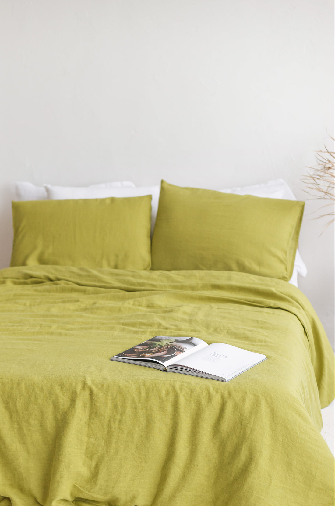 Lime Linen Duvet Cover