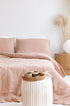 peach linen duvet cover