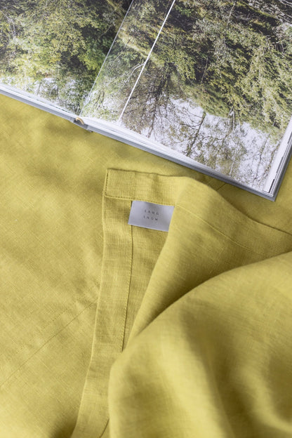 Lime Linen Bedspread