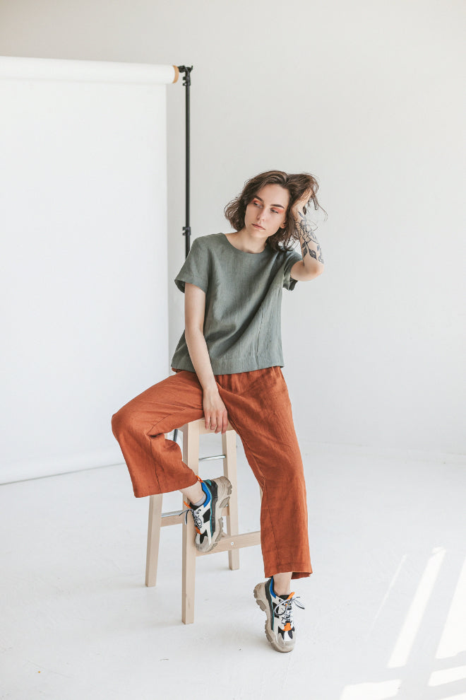 Natural light Linen Culottes