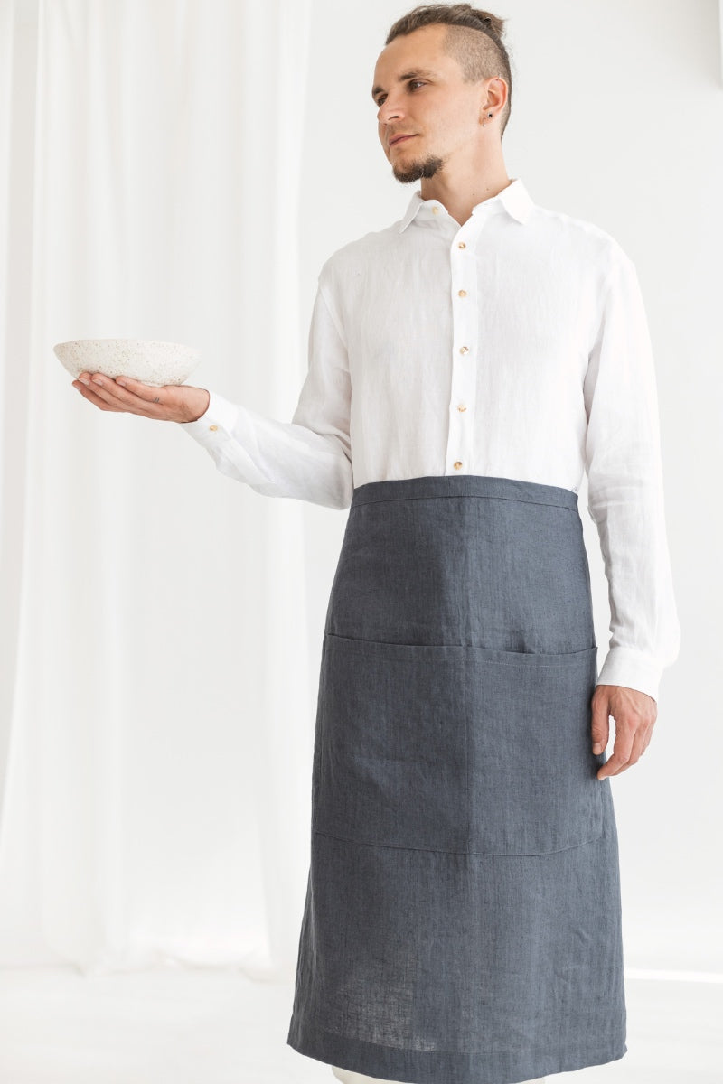 linen half apron