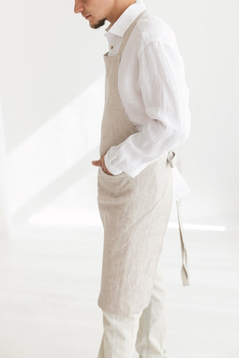 linen apron for men