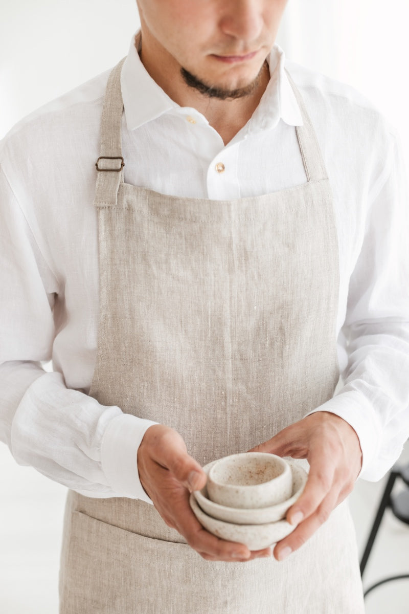 linen apron for men