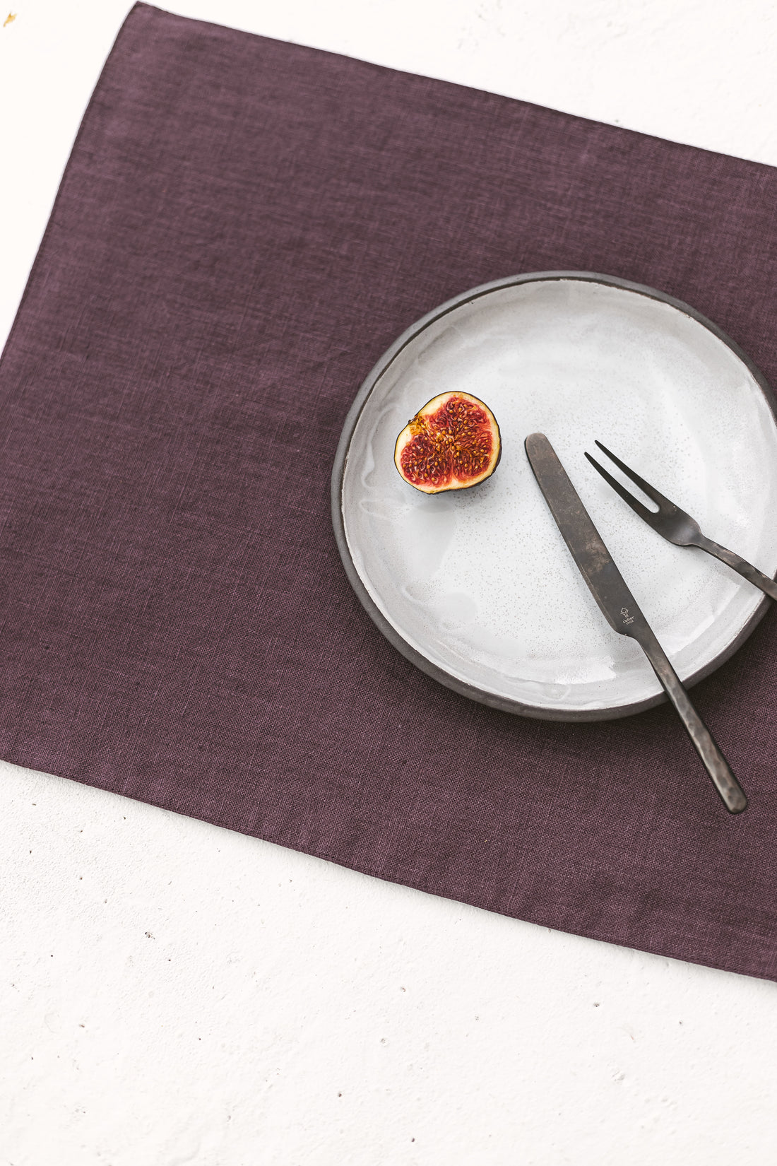 Plum Linen Placemats Set Of 2