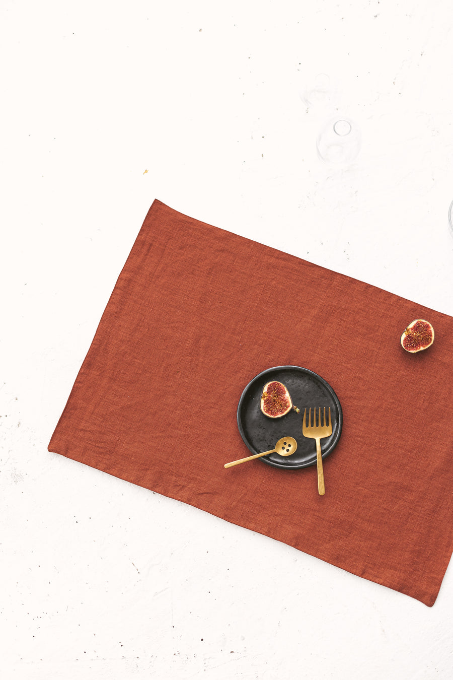 rust linen placemat