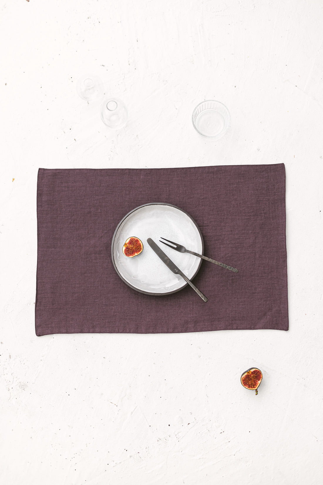 Plum Linen Placemats Set Of 2