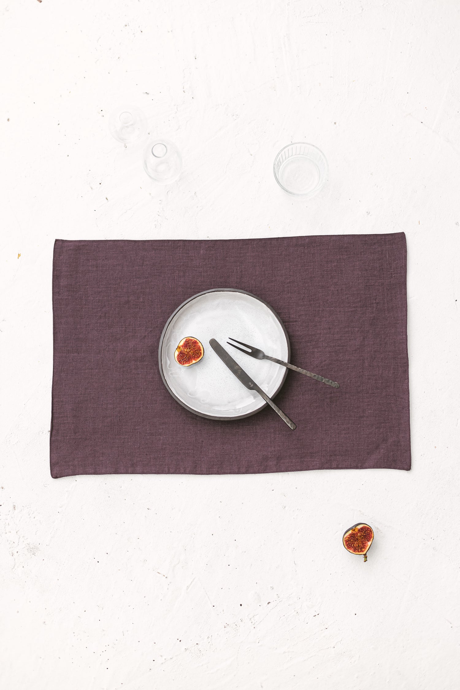Plum Linen Placemats Set Of 2